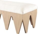 Altair Velour Fur Fabric Upholstered Bench - Image 5
