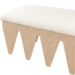 Altair Velour Fur Fabric Upholstered Bench - Image 6