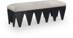 Altair Velour Fur Fabric Upholstered Bench
