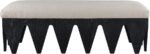 Altair Velour Fur Fabric Upholstered Bench - Image 3