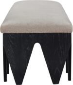 Altair Velour Fur Fabric Upholstered Bench - Image 4