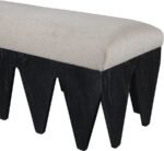 Altair Velour Fur Fabric Upholstered Bench - Image 5