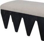 Altair Velour Fur Fabric Upholstered Bench - Image 6