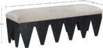 Altair Velour Fur Fabric Upholstered Bench - Image 7