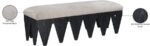 Altair Velour Fur Fabric Upholstered Bench - Image 8