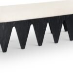 Altair Velour Fur Fabric Upholstered Bench