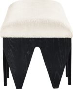 Altair Velour Fur Fabric Upholstered Bench - Image 4