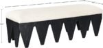 Altair Velour Fur Fabric Upholstered Bench - Image 7