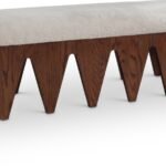 Altair Velour Fur Fabric Upholstered Bench