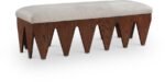 Altair Velour Fur Fabric Upholstered Bench