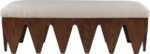Altair Velour Fur Fabric Upholstered Bench - Image 3