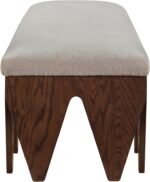 Altair Velour Fur Fabric Upholstered Bench - Image 4