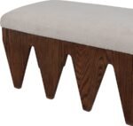 Altair Velour Fur Fabric Upholstered Bench - Image 6