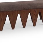 Altair Velour Fur Fabric Upholstered Bench