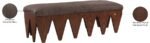 Altair Velour Fur Fabric Upholstered Bench - Image 8