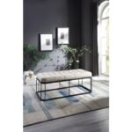 4552 BENCH, CHANNEL WATERFALL, WHITE BOUCLE - Image 2