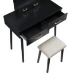 4565BK Dressing Table with Mirror - Image 5