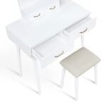 4565WH Dressing Table with Mirror - Image 6