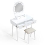 4565WH Dressing Table with Mirror - Image 2