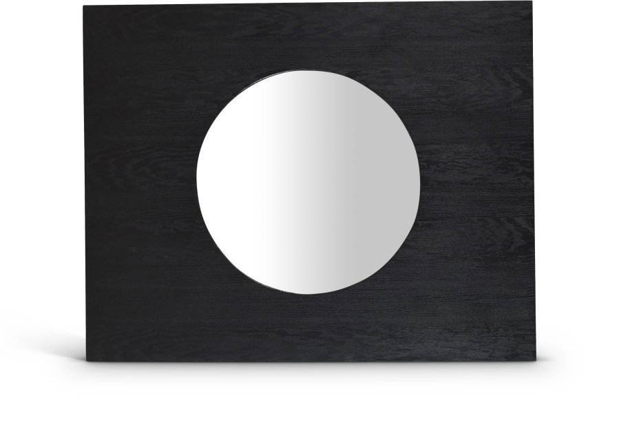 45862.jpg Optic Oak Wood Frame Mirror - Image 1