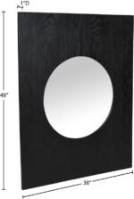 Optic Oak Wood Frame Mirror - Image 9