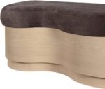 Savoy Velour Fur Fabric Upholstered Bench - Image 6