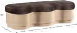 Savoy Velour Fur Fabric Upholstered Bench - Image 8