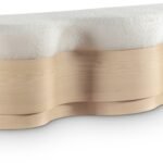 Savoy Velour Fur Fabric Upholstered Bench