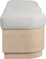 Savoy Velour Fur Fabric Upholstered Bench - Image 4
