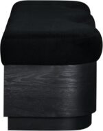Savoy Velour Fur Fabric Upholstered Bench - Image 4