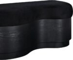 Savoy Velour Fur Fabric Upholstered Bench - Image 5
