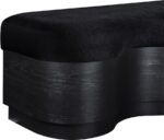 Savoy Velour Fur Fabric Upholstered Bench - Image 6