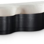 Savoy Velour Fur Fabric Upholstered Bench