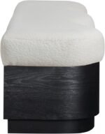 Savoy Velour Fur Fabric Upholstered Bench - Image 4