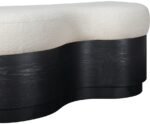 Savoy Velour Fur Fabric Upholstered Bench - Image 5