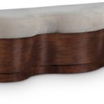 Savoy Velour Fur Fabric Upholstered Bench