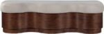 Savoy Velour Fur Fabric Upholstered Bench - Image 3