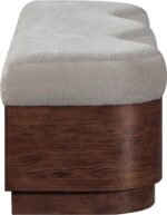 Savoy Velour Fur Fabric Upholstered Bench - Image 4