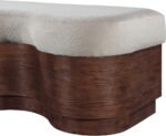 Savoy Velour Fur Fabric Upholstered Bench - Image 5