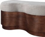 Savoy Velour Fur Fabric Upholstered Bench - Image 6