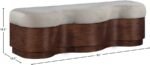 Savoy Velour Fur Fabric Upholstered Bench - Image 8