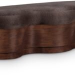Savoy Velour Fur Fabric Upholstered Bench