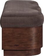Savoy Velour Fur Fabric Upholstered Bench - Image 4