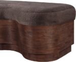 Savoy Velour Fur Fabric Upholstered Bench - Image 5
