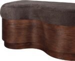 Savoy Velour Fur Fabric Upholstered Bench - Image 6