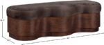 Savoy Velour Fur Fabric Upholstered Bench - Image 8