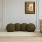 Apollo Boucle Fabric Upholstered Bench - Image 2