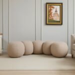 Apollo Boucle Fabric Upholstered Bench - Image 2