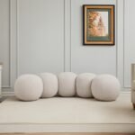 Apollo Boucle Fabric Upholstered Bench - Image 2