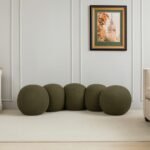 Apollo Boucle Fabric Upholstered Bench - Image 2